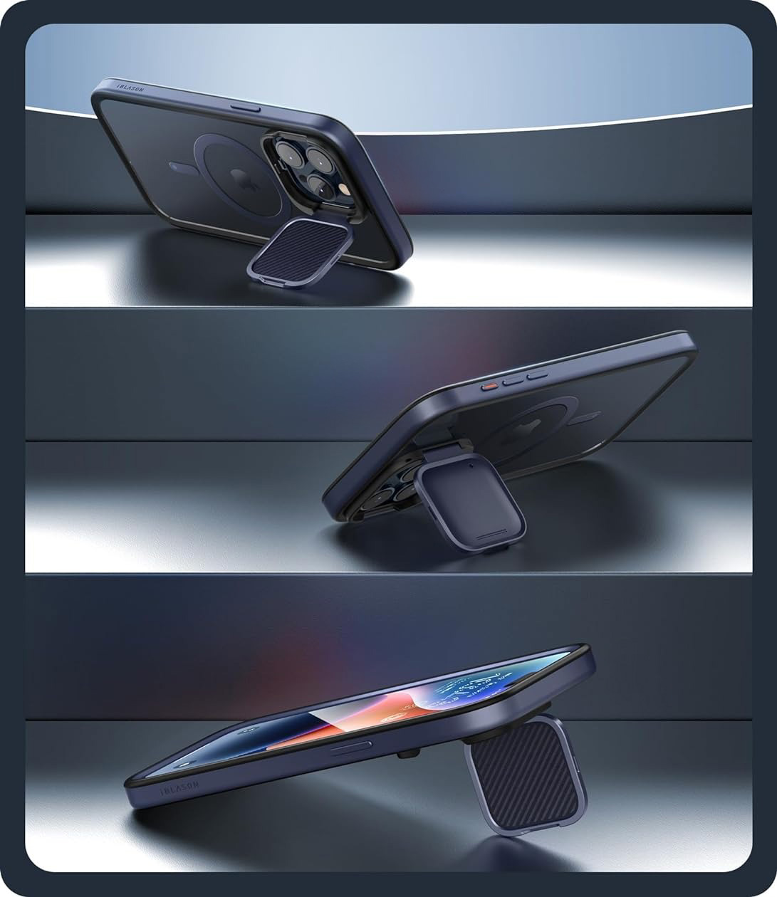 Etui Supcase i-Blason Shield Mag z MagSafe do iPhone 15 Pro Max, granatowe